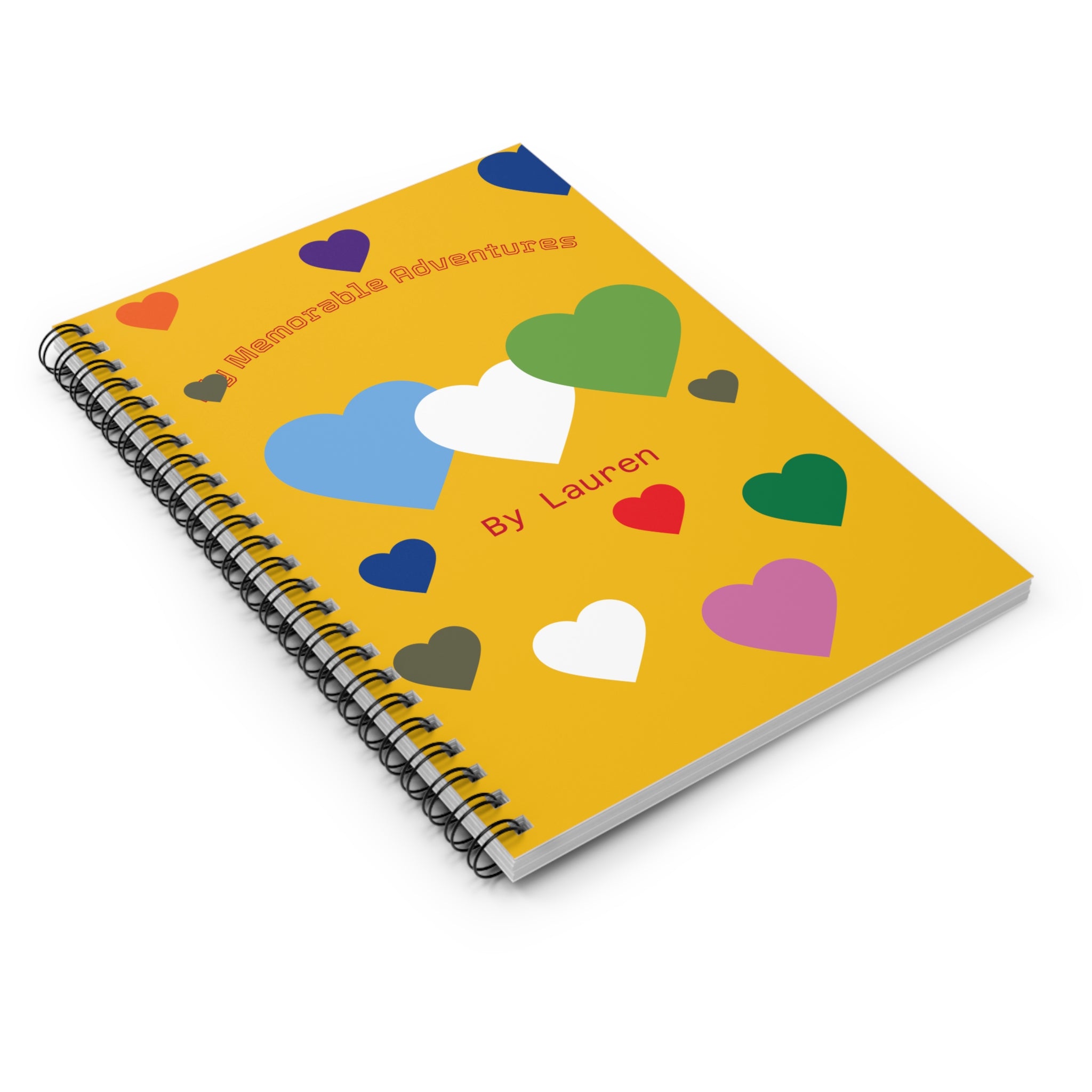 My Memorable Adventures Spiral Notebook , Personalized Gift, Journal, Stationery, Student Supplies, Writing Gift