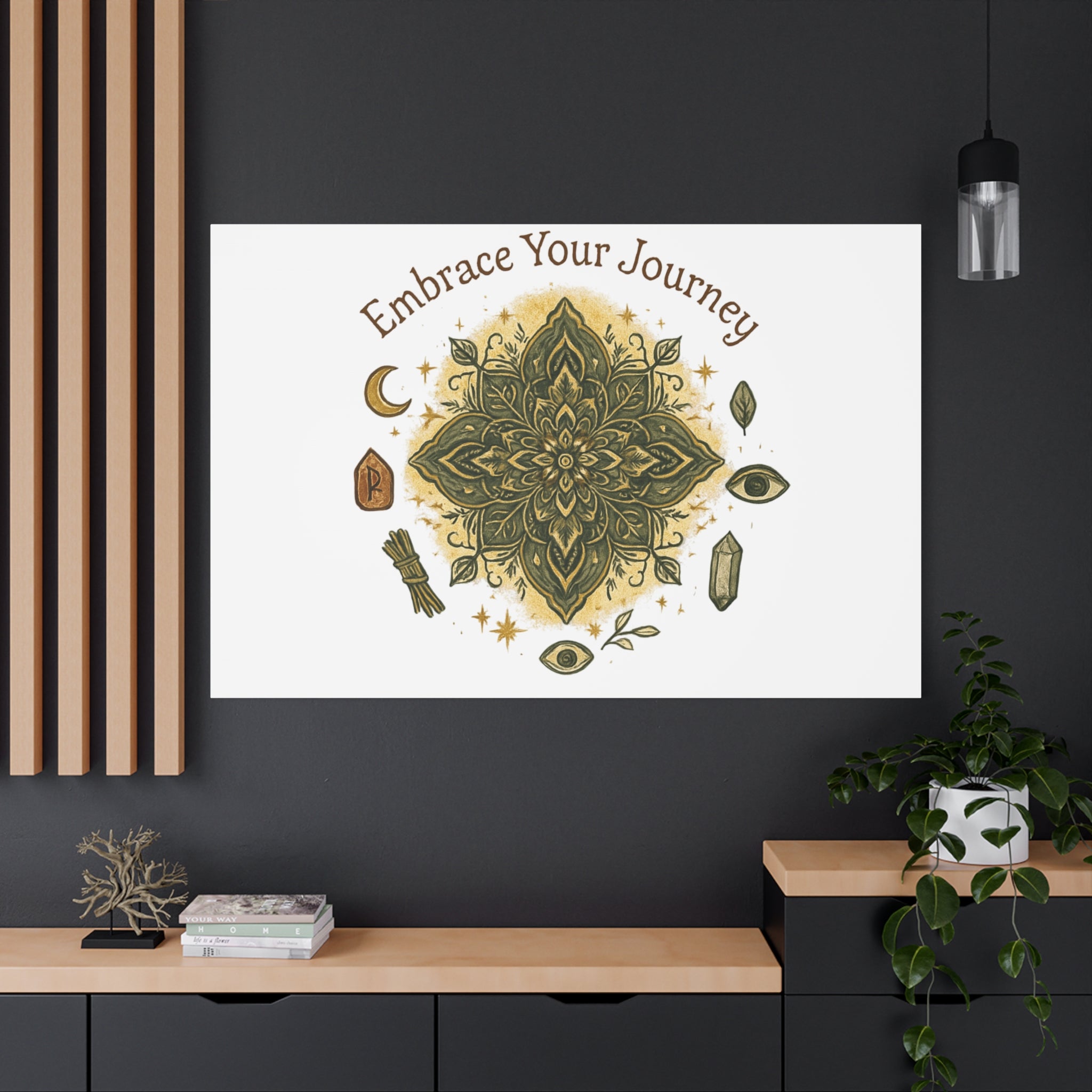 Embrace Your Journey Mandala Canvas | Matte Stretched Wall Art