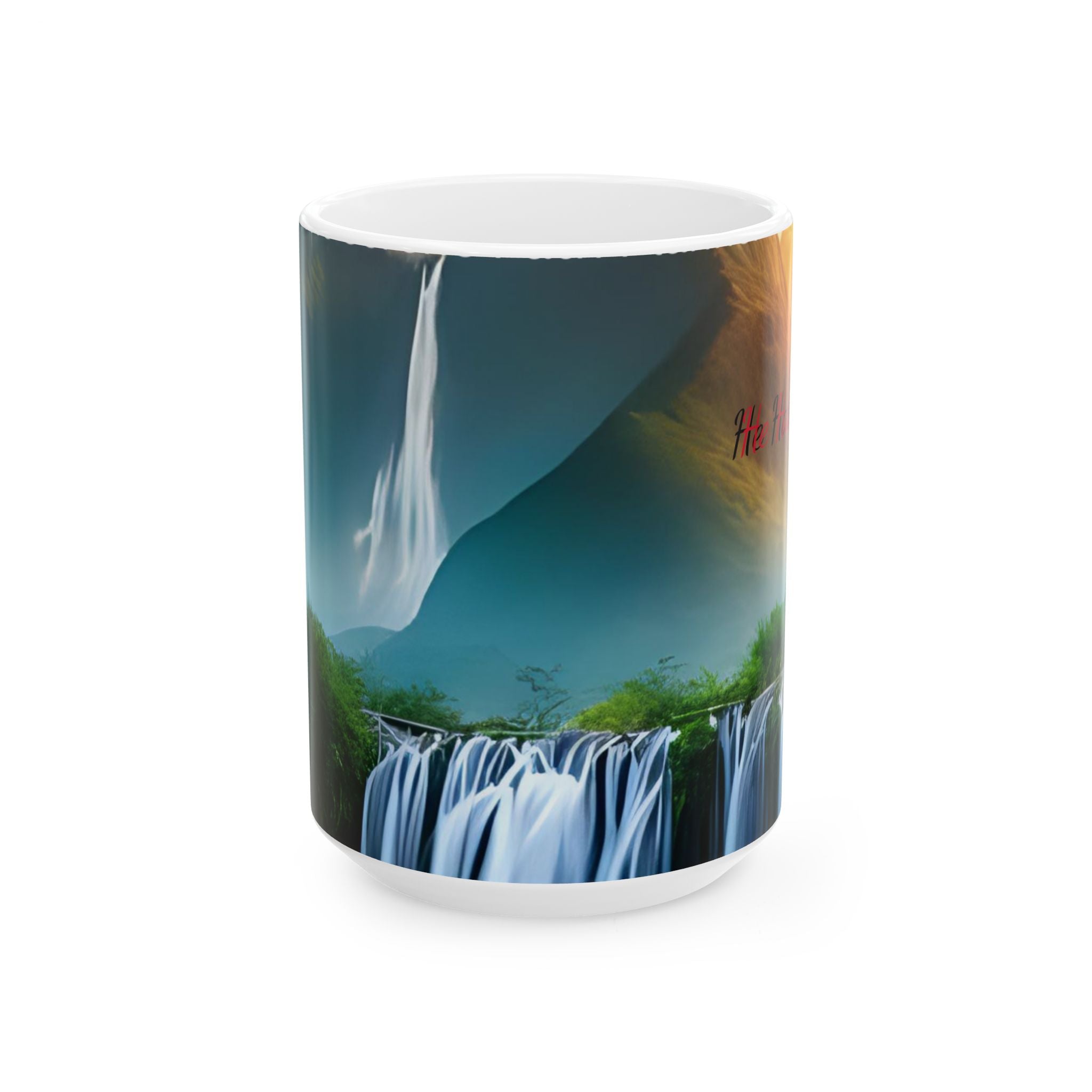 Ceramic Mug — Serene Waterfall Landscape Coffee Mug (11oz & 15oz)