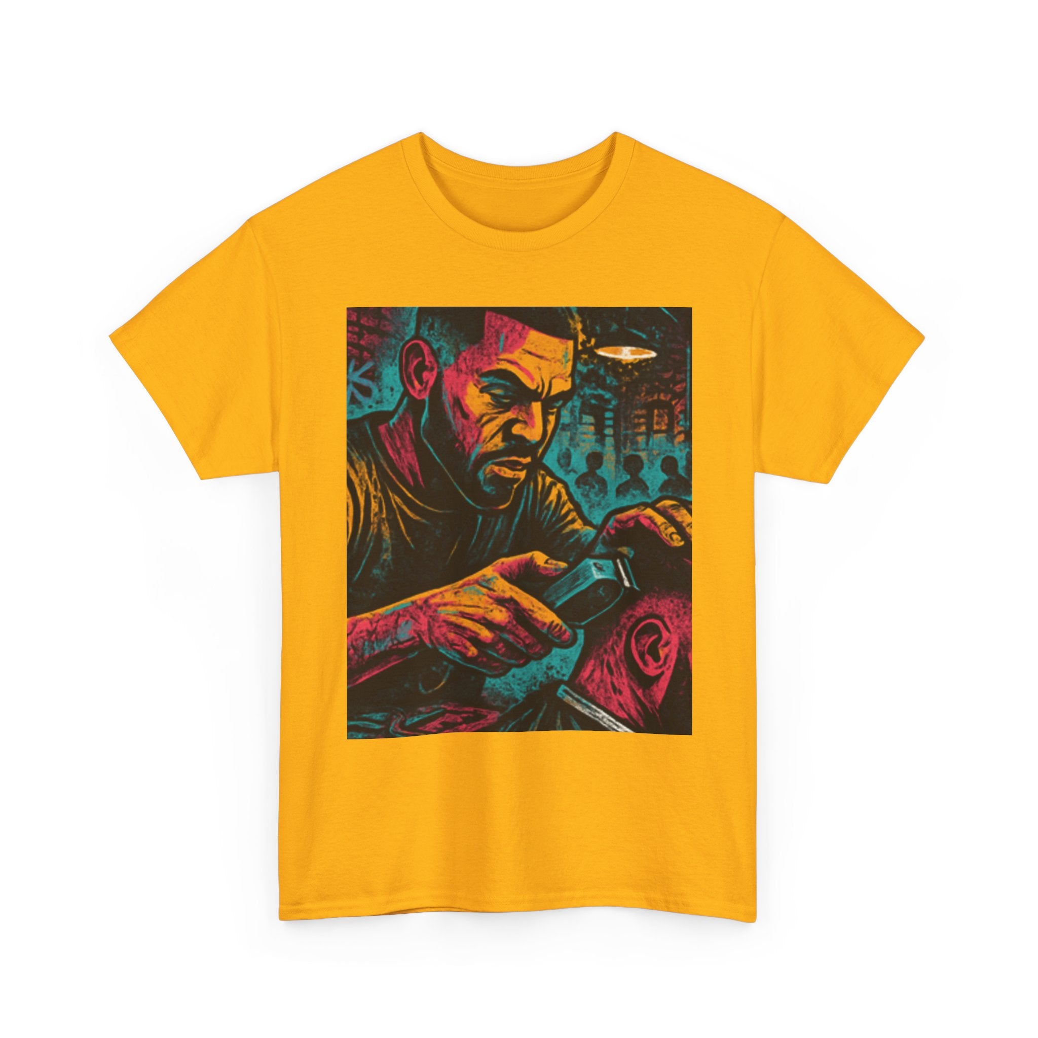 Barber Art Tee - Vintage Barber Graphic Shirt, Gift for Barbers, Cool T-Shirt for Men, Stylish Unisex Cotton Tee, Casual Wear