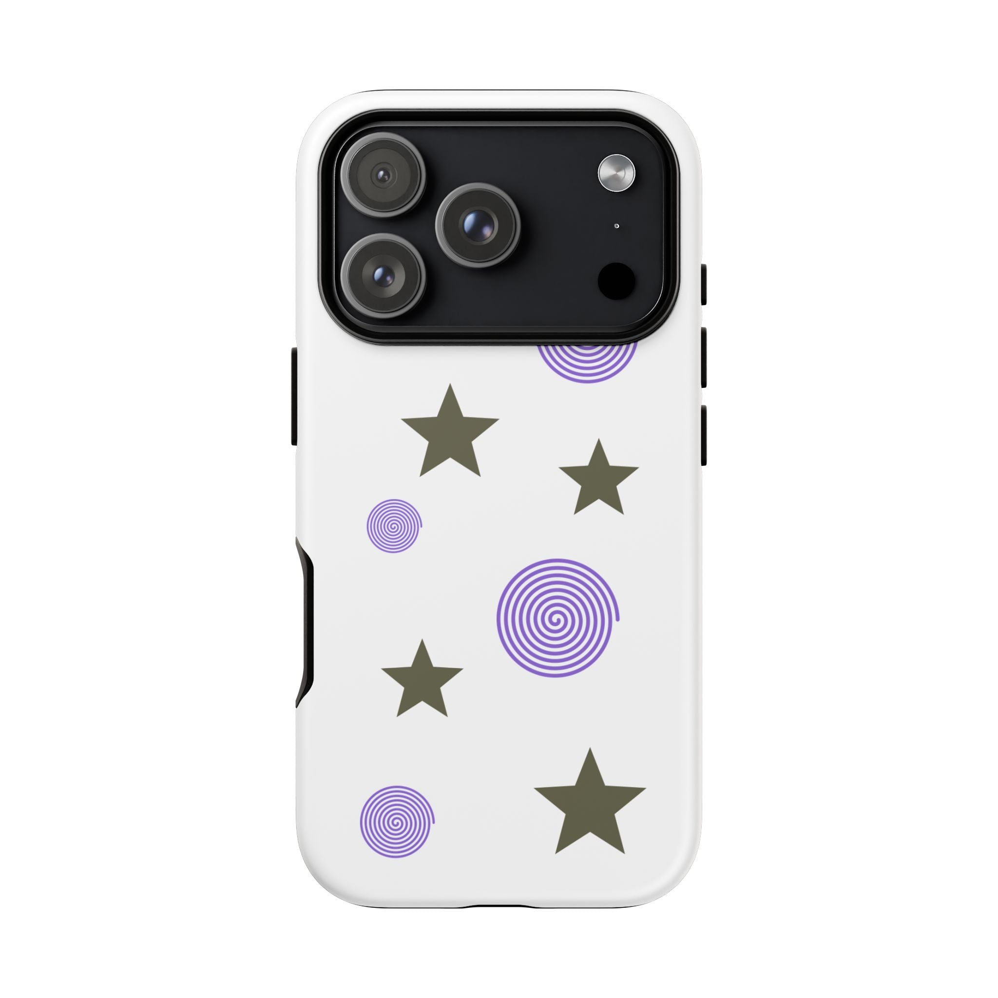 Trendy Phone Case, Stylish Phone Cover, Protective Phone Shell, Unique Phone Accessory, Gift for Her, Star and Swirl Design