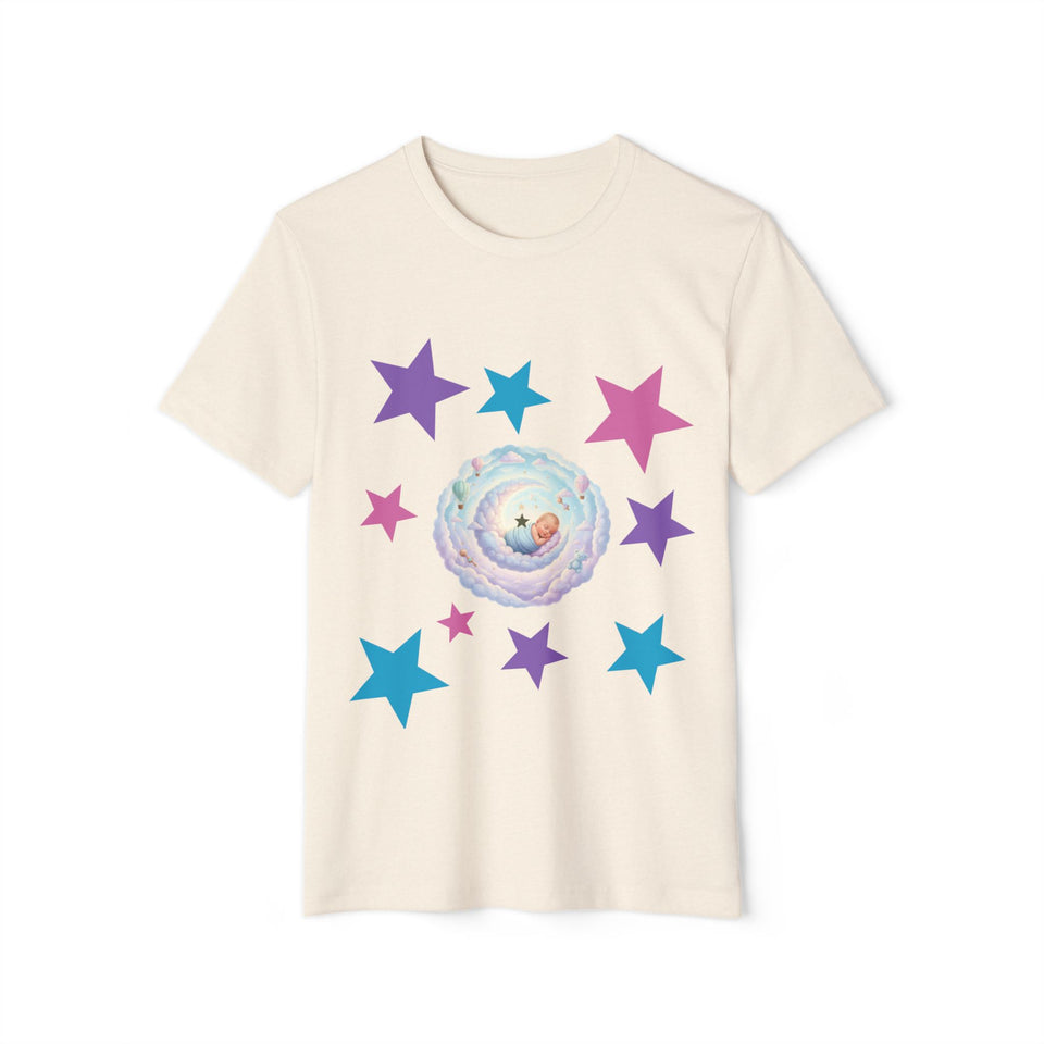 T-Shirt — Dreamy Baby in Cloud Illustration Organic Tee