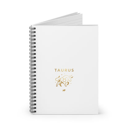 Taurus Zodiac Spiral Notebook