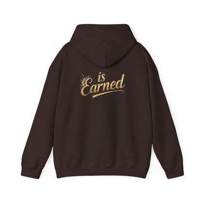 Respect Is Earned Hoodie — Retro Script Motivational Sweatshirt