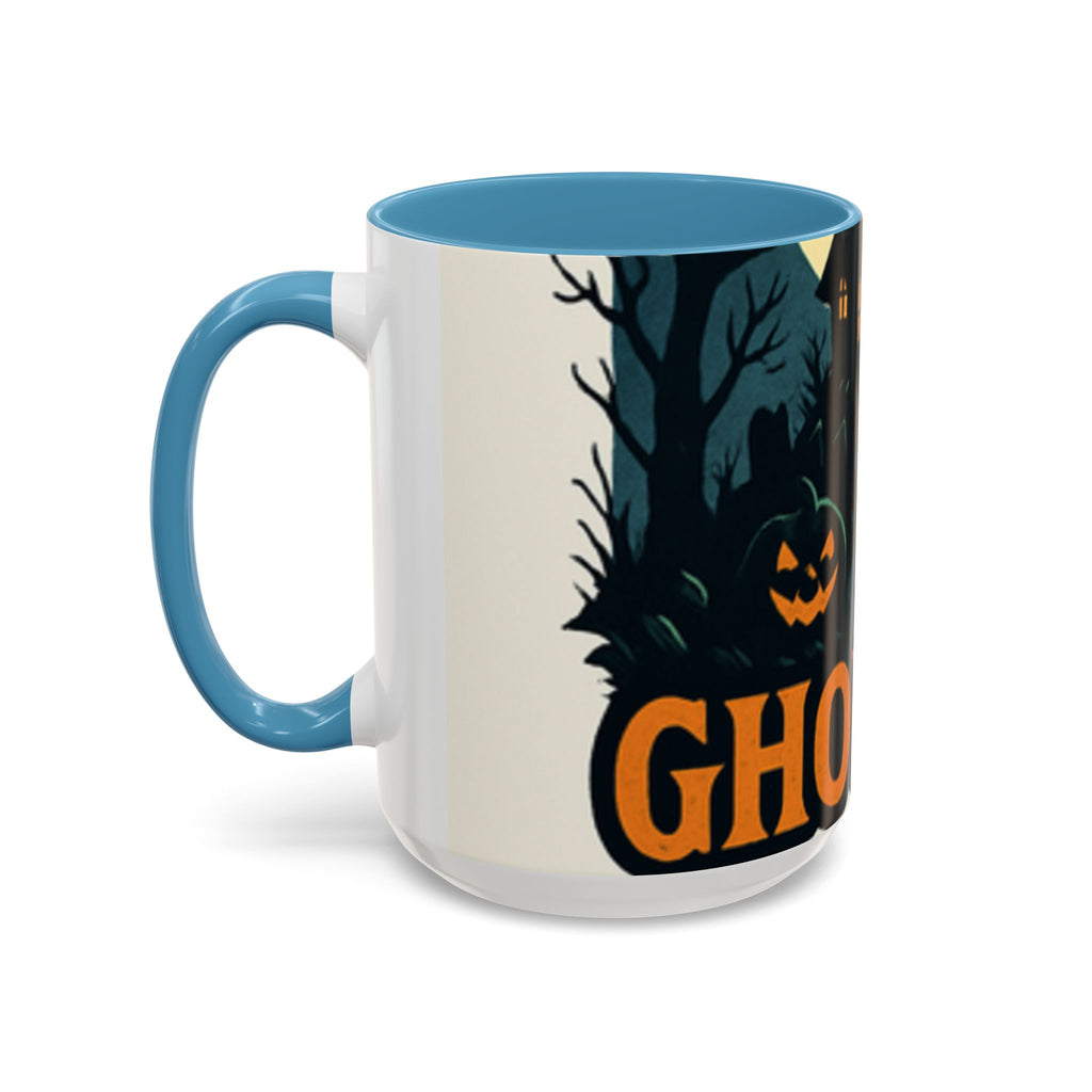 Spooky Cozy October Accent Coffee Mug — Autumn Vibe Ceramic (11/15 oz)