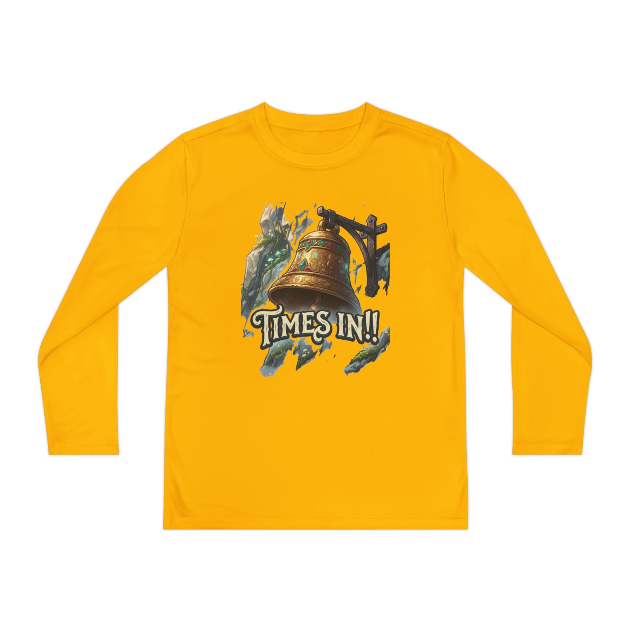 Times In!! Youth Long Sleeve Tee — Vintage Bell Graphic