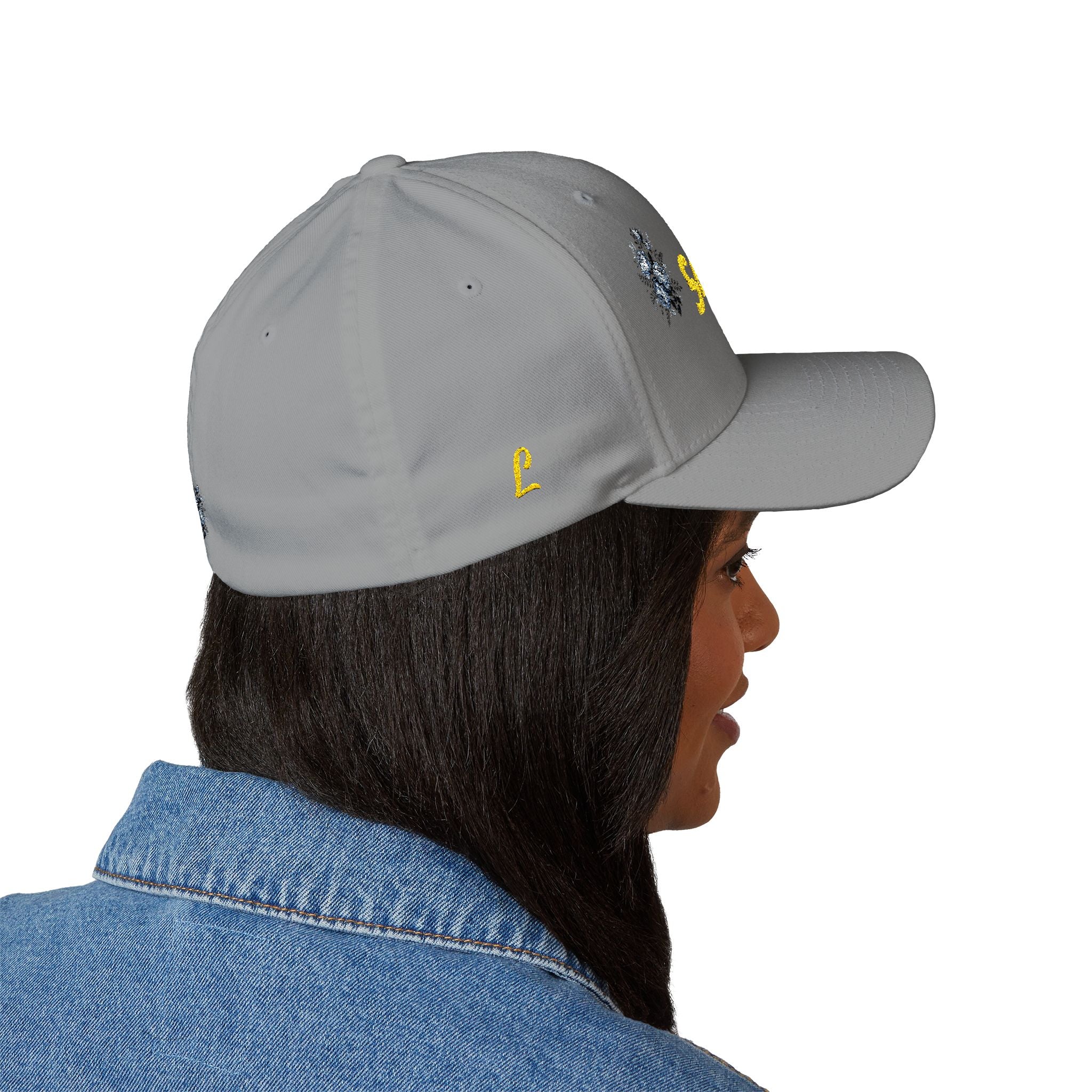 Serenity Embroidered Cap — Floral Calm Baseball Hat