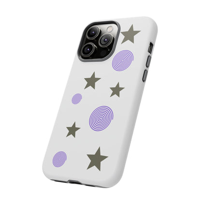 Trendy Phone Case, Stylish Phone Cover, Protective Phone Shell, Unique Phone Accessory, Gift for Her, Star and Swirl Design