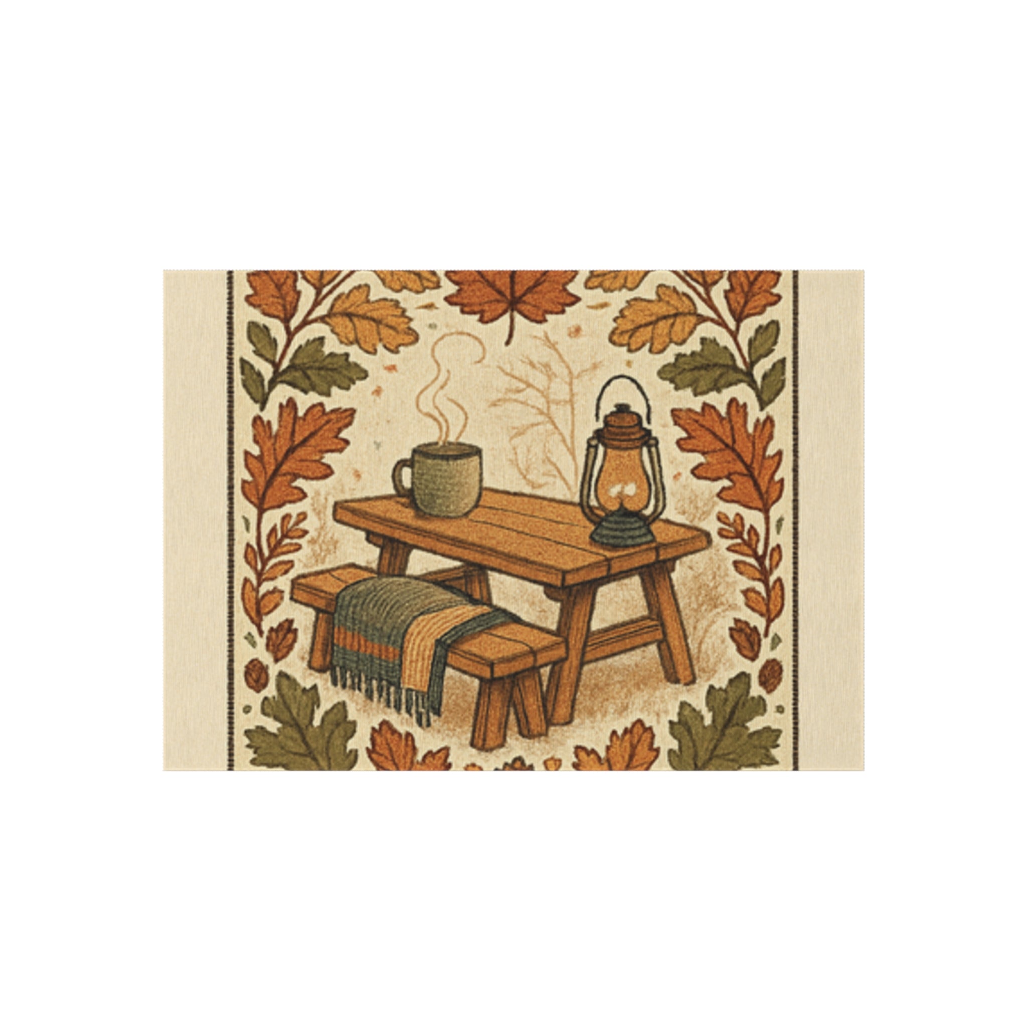 Autumn Outdoor Rug, Decorative Patio Mat, Fall Decor, Camping Rug, Outdoor Living Accents, Seasonal Home Decor - Indoor/Outdoor Rug, Camping
