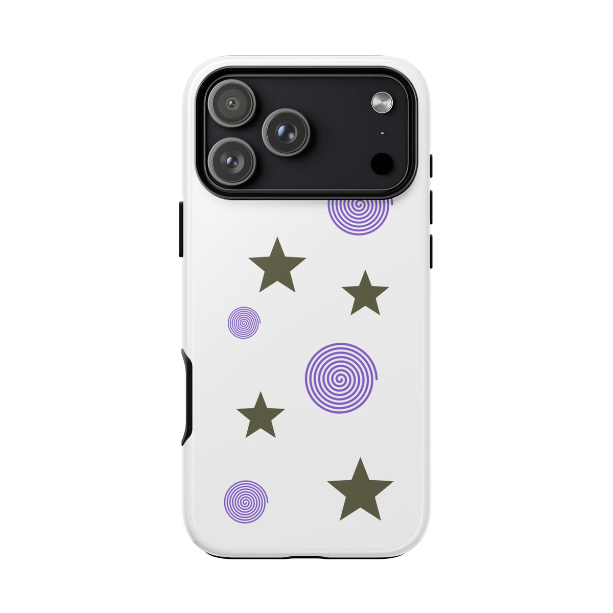 Trendy Phone Case, Stylish Phone Cover, Protective Phone Shell, Unique Phone Accessory, Gift for Her, Star and Swirl Design