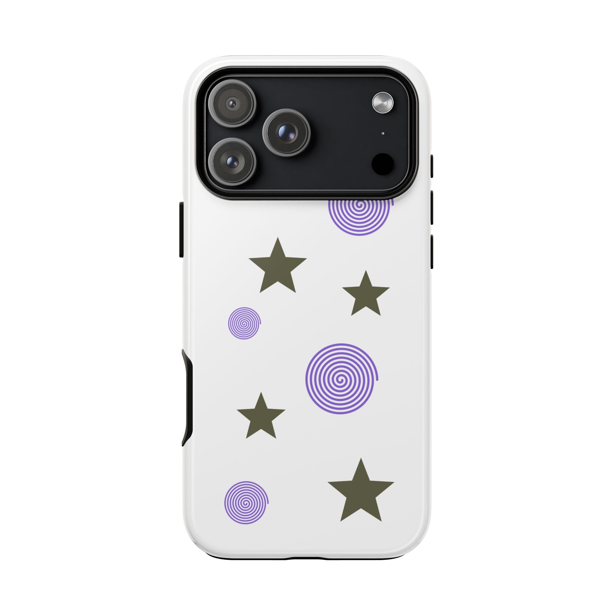 Trendy Phone Case, Stylish Phone Cover, Protective Phone Shell, Unique Phone Accessory, Gift for Her, Star and Swirl Design