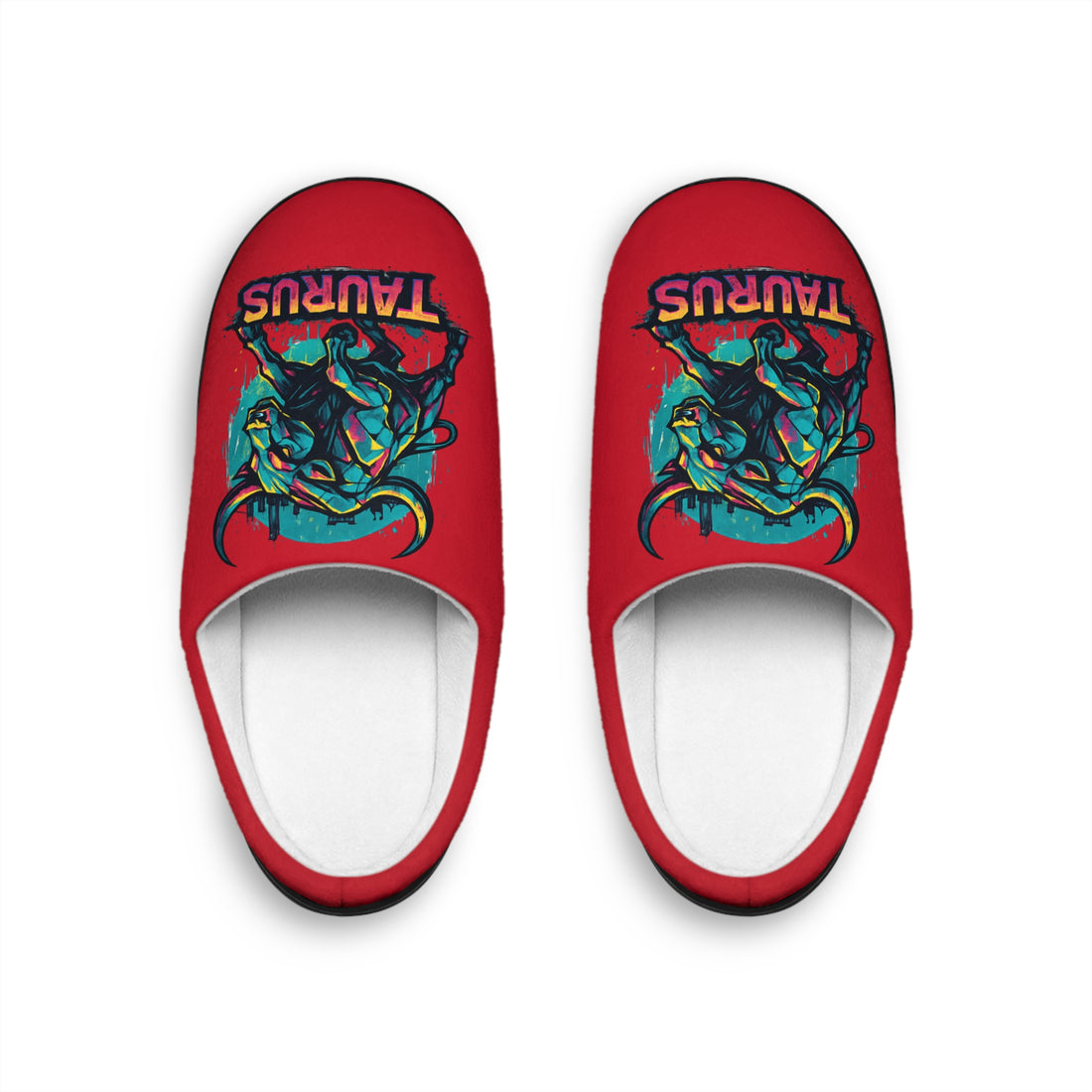 Taurus Bull Graphic Slippers — Men&