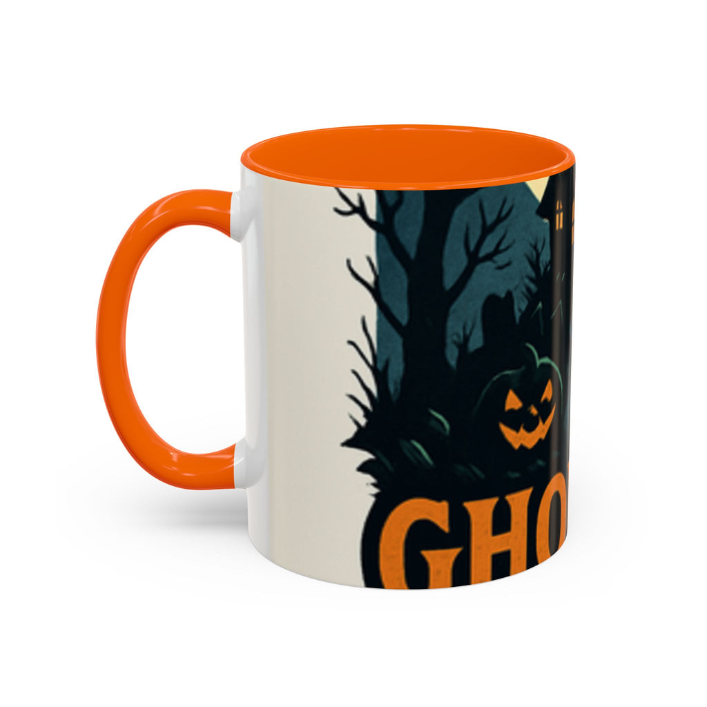 Spooky Cozy October Accent Coffee Mug — Autumn Vibe Ceramic (11/15 oz)