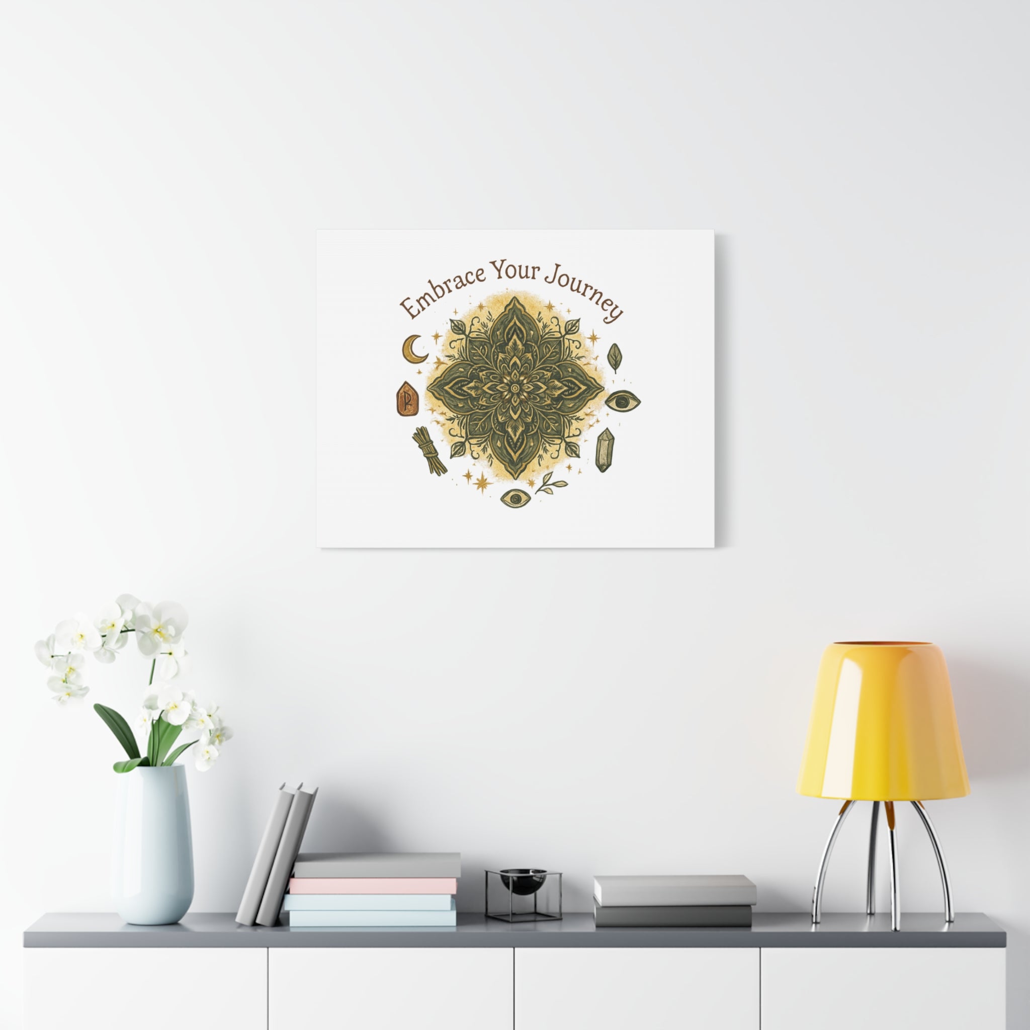 Embrace Your Journey Mandala Canvas | Matte Stretched Wall Art