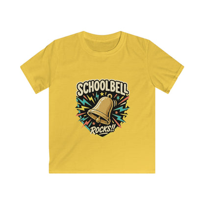 Schoolbell Rocks kids graphic T-shirt for school days