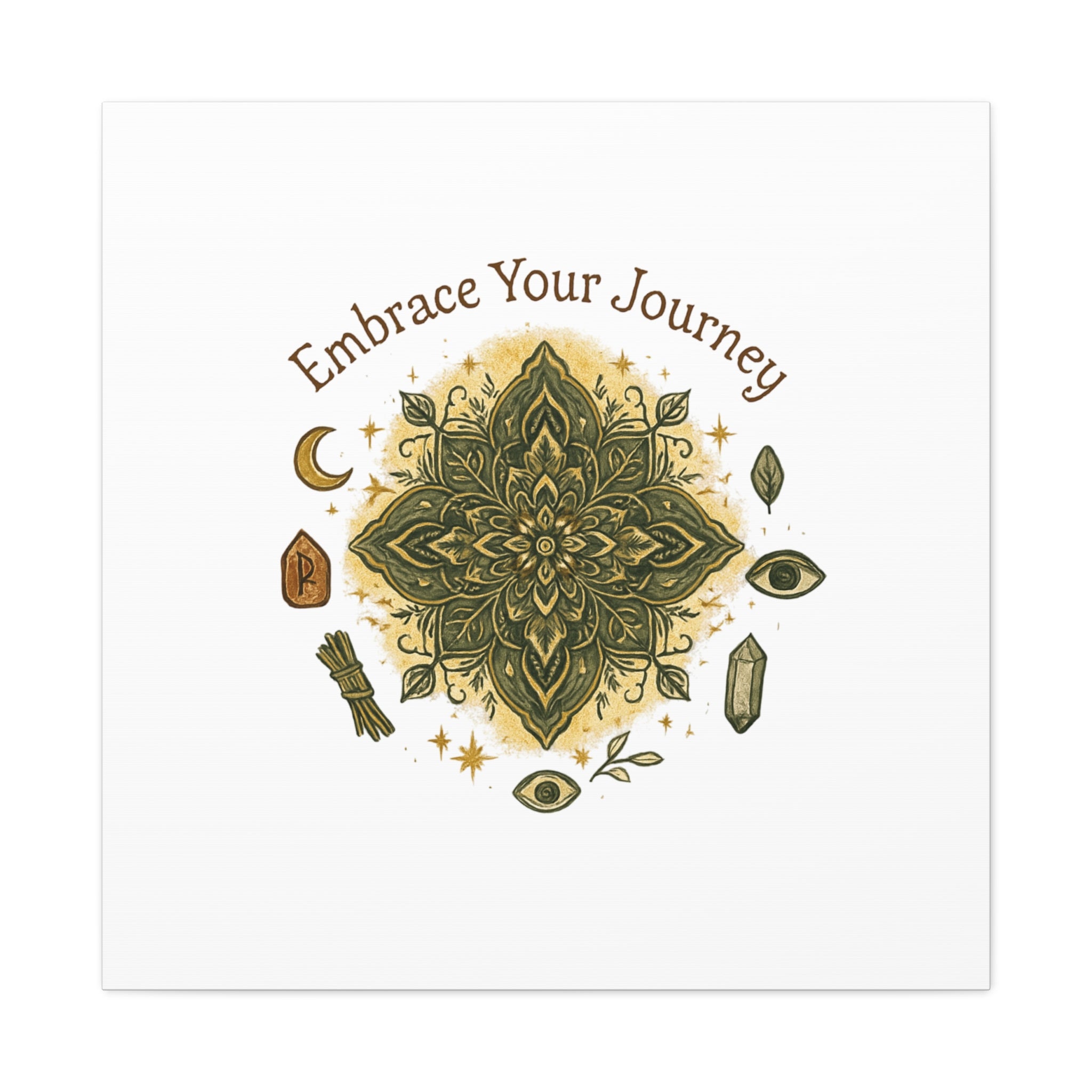 Embrace Your Journey Mandala Canvas | Matte Stretched Wall Art