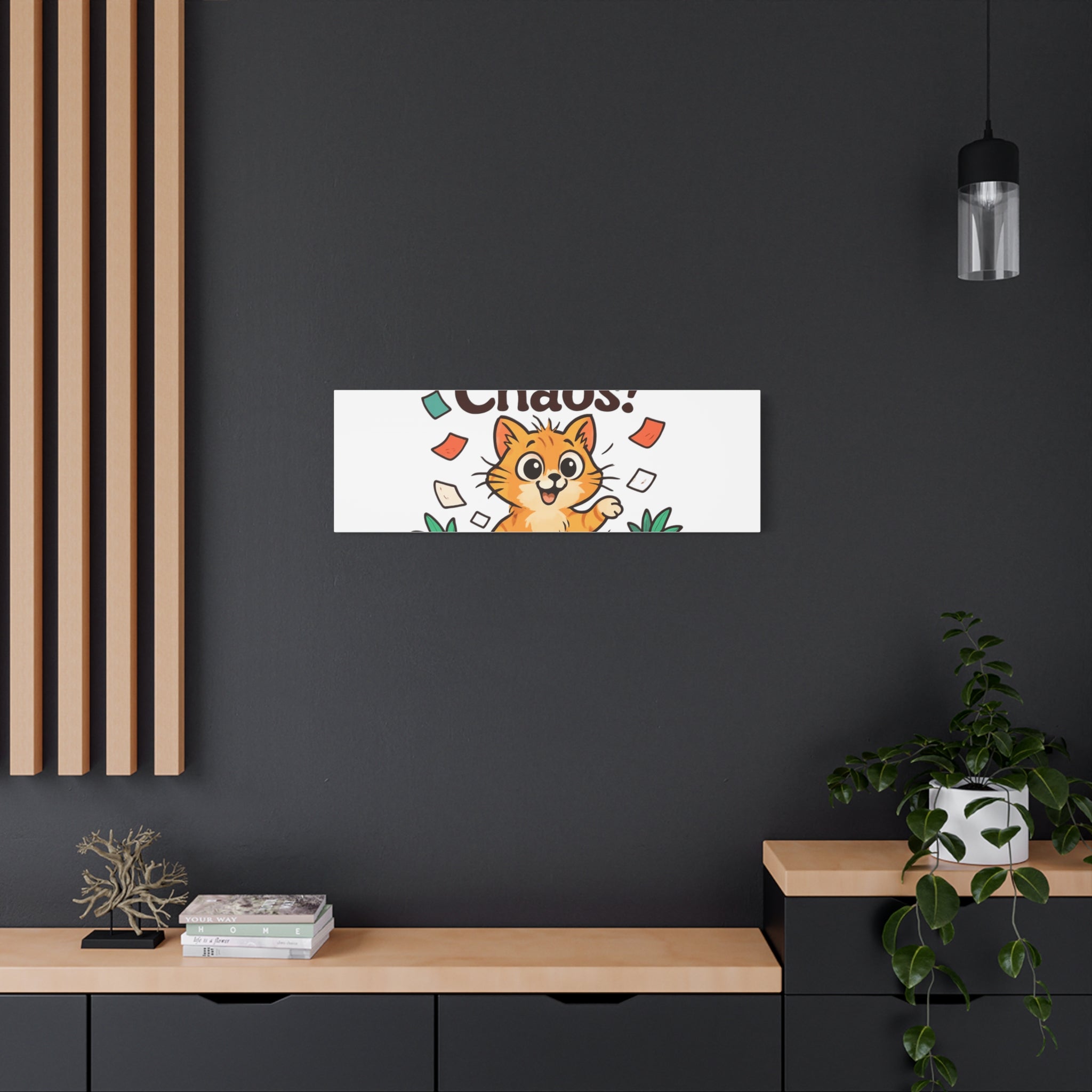 Embrace the Chaos! Cat Canvas | Matte Stretched Wall Art