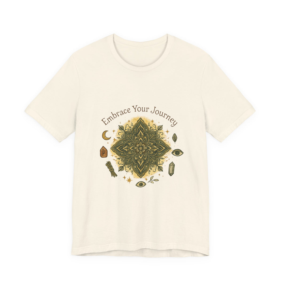 Boho crystal mandala t-shirt front design