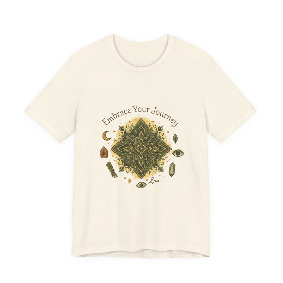 Boho crystal mandala t-shirt front design