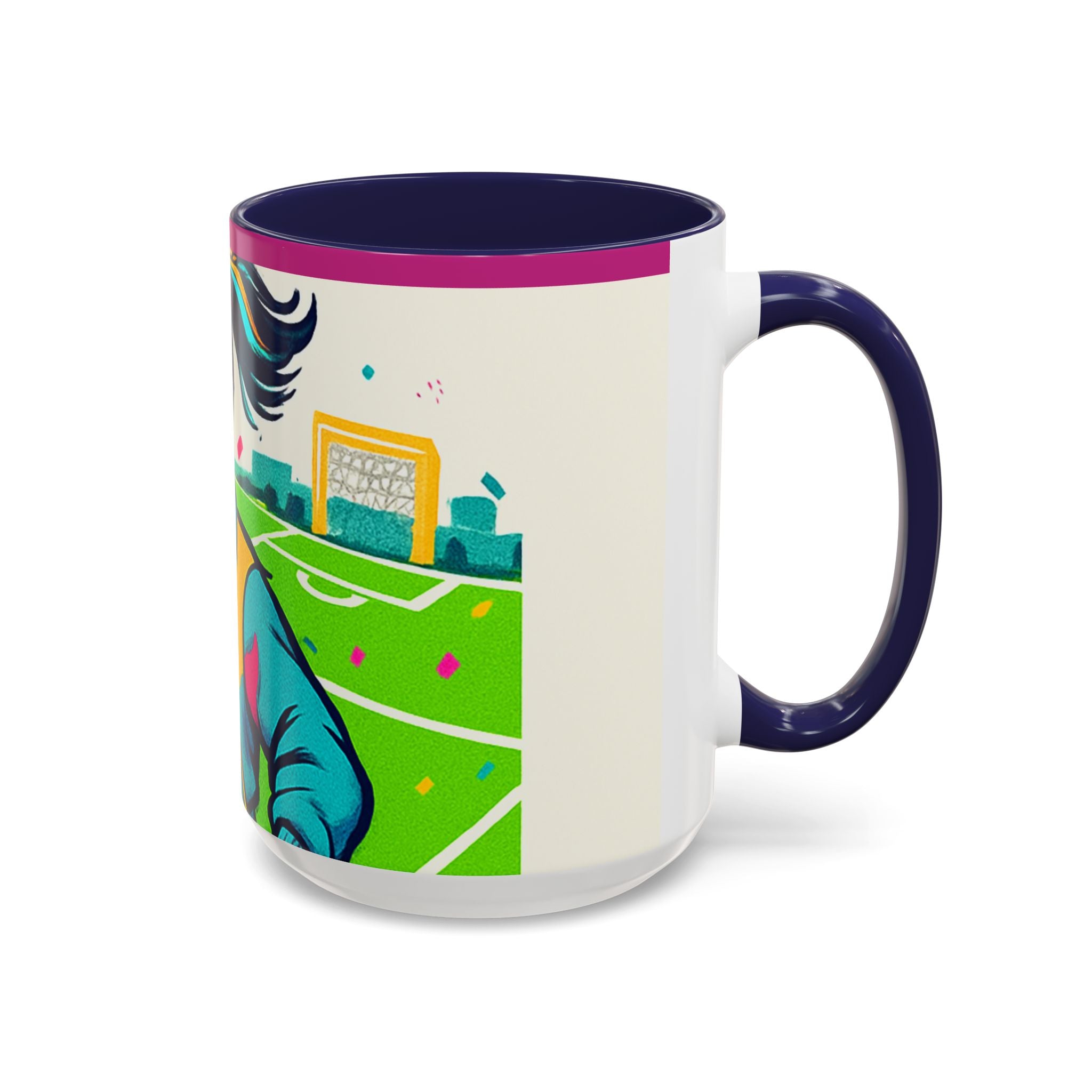 Colorful Basketball Lover's Mug - Vintage Sporty Style, Gifts for Athletes, Trendy Coffee Cup, Fitness Decor, Retro Basketball Design