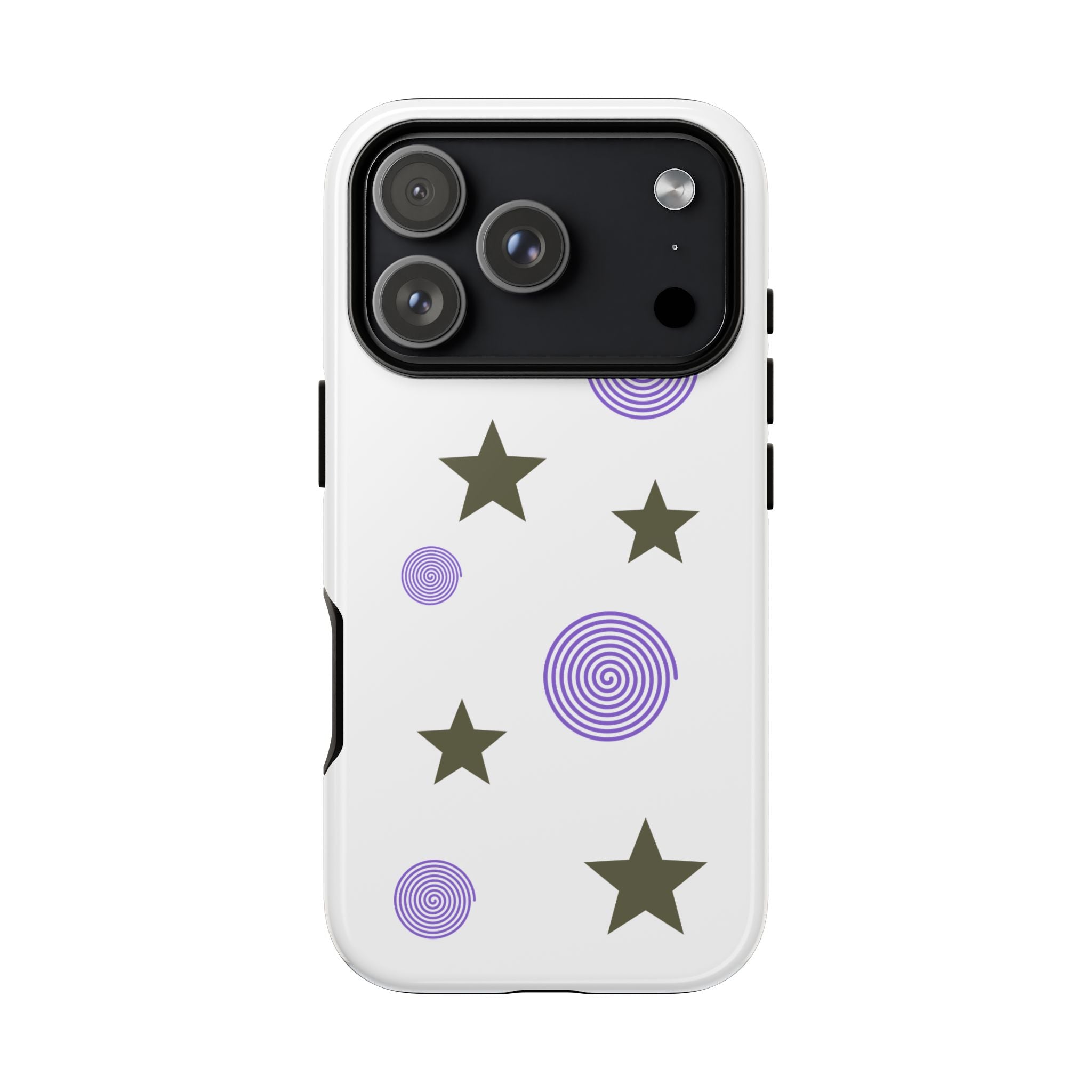 Trendy Phone Case, Stylish Phone Cover, Protective Phone Shell, Unique Phone Accessory, Gift for Her, Star and Swirl Design