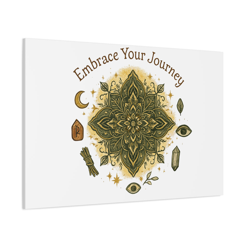 Embrace Your Journey Mandala Canvas | Matte Stretched Wall Art