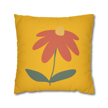 CartersLog Vibrant Floral Square Pillowcase – Colorful Spring Flower Cushion Cover for Home Decor
