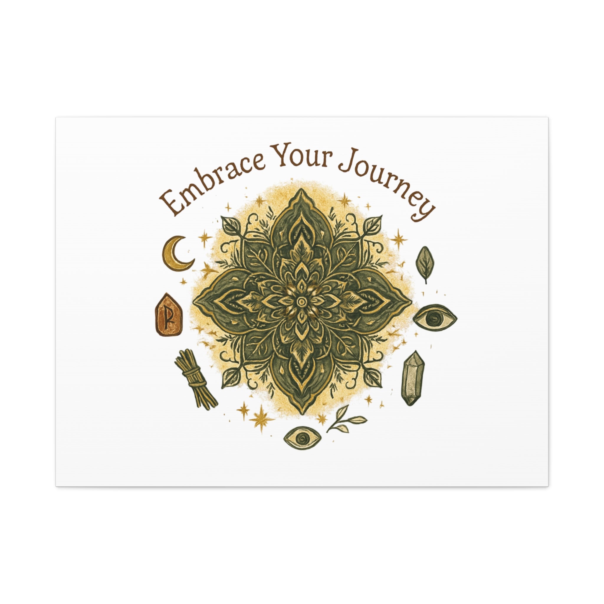 Embrace Your Journey Mandala Canvas | Matte Stretched Wall Art