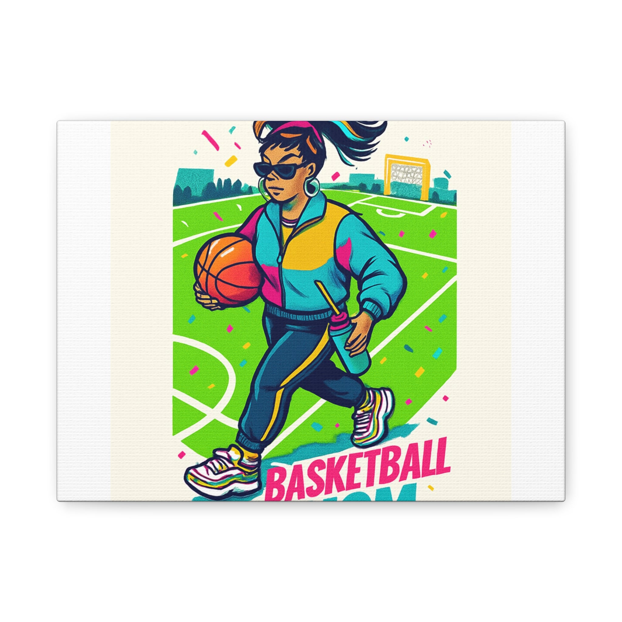 Canvas Art, Basketball Decor with Blanket, Athletic Motivational Wall Art, Sports Lover Gift, Fun Home Decor, Sporty Design