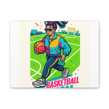 Canvas Art, Basketball Decor with Blanket, Athletic Motivational Wall Art, Sports Lover Gift, Fun Home Decor, Sporty Design