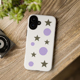 Trendy Phone Case, Stylish Phone Cover, Protective Phone Shell, Unique Phone Accessory, Gift for Her, Star and Swirl Design