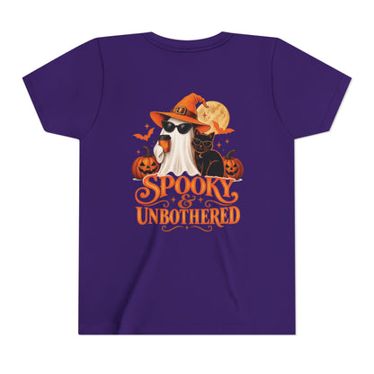Youth Halloween Tee — “Daddy’s Little Boo” / “Spooky &amp; Unbothered” Kids Costume Shirt