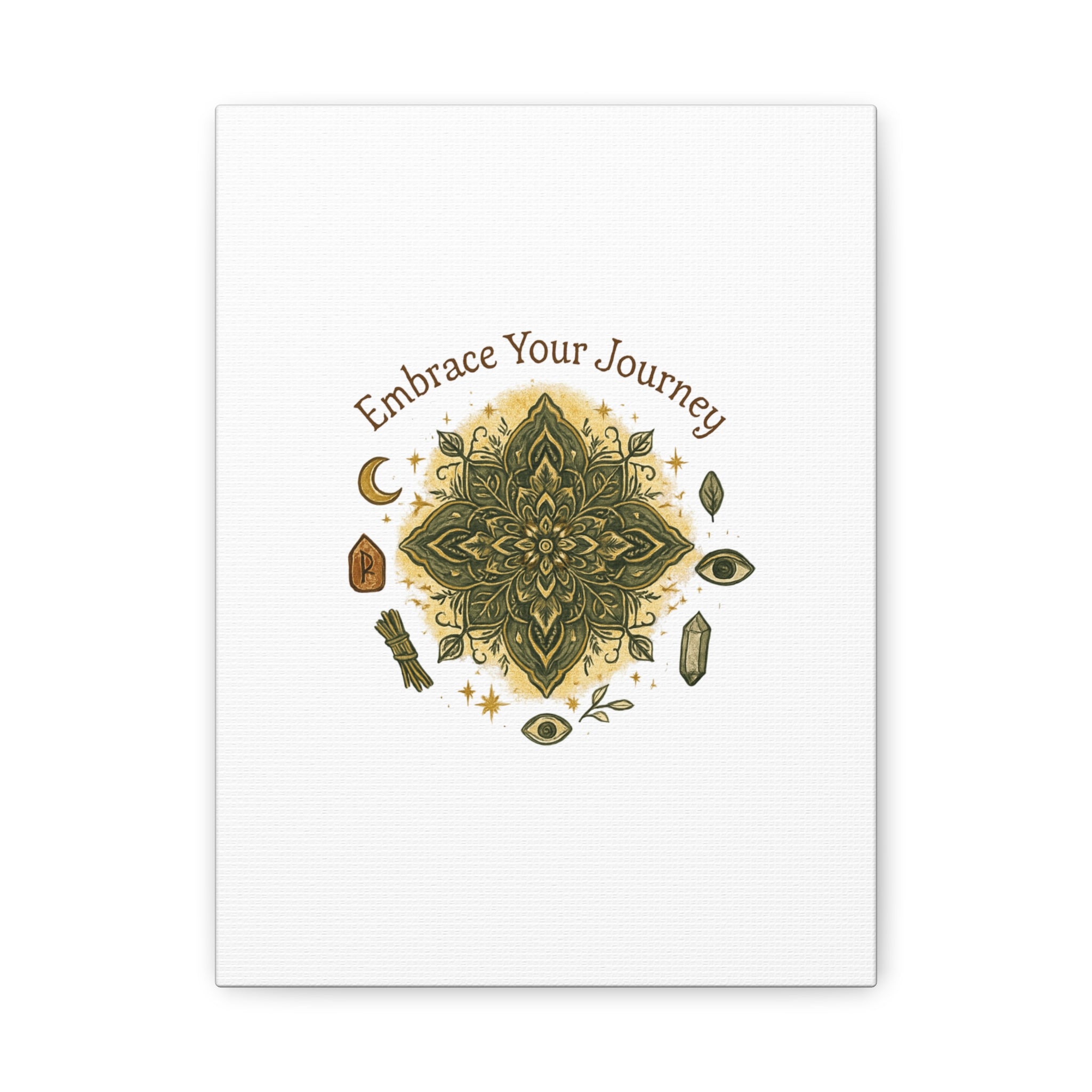 Embrace Your Journey Mandala Canvas | Matte Stretched Wall Art
