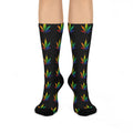 Mary Jane Cushion Crew Socks | Black Mary Jane Print Crew Socks
