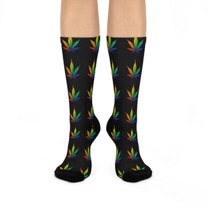 Mary Jane Cushion Crew Socks | Black Mary Jane Print Crew Socks