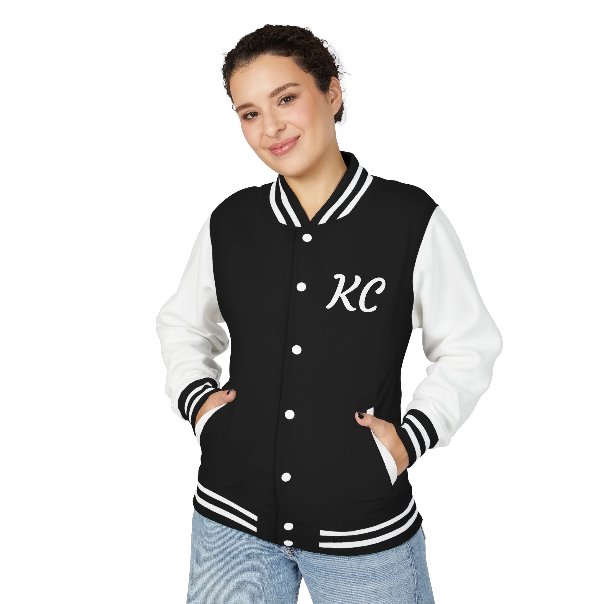 World Is Mine Graffiti Logo Letterman Jacket | KC Chest Monogram