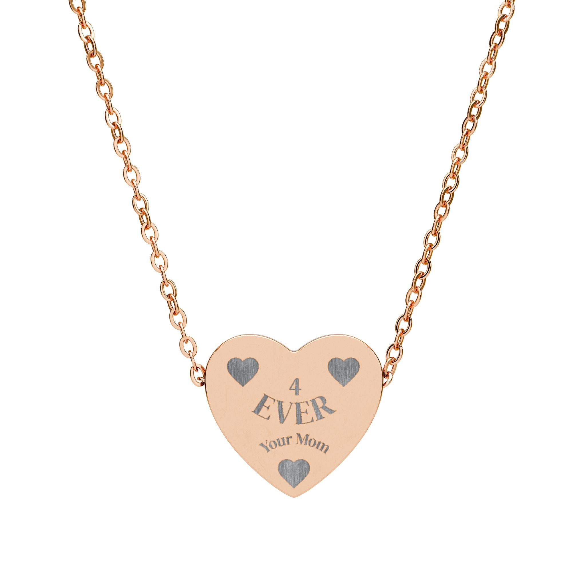 Engraved Heart Necklace — Personalized Love Pendant