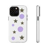 Trendy Phone Case, Stylish Phone Cover, Protective Phone Shell, Unique Phone Accessory, Gift for Her, Star and Swirl Design