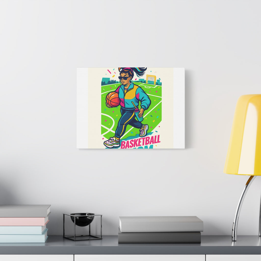 Canvas Art, Basketball Decor with Blanket, Athletic Motivational Wall Art, Sports Lover Gift, Fun Home Decor, Sporty Design