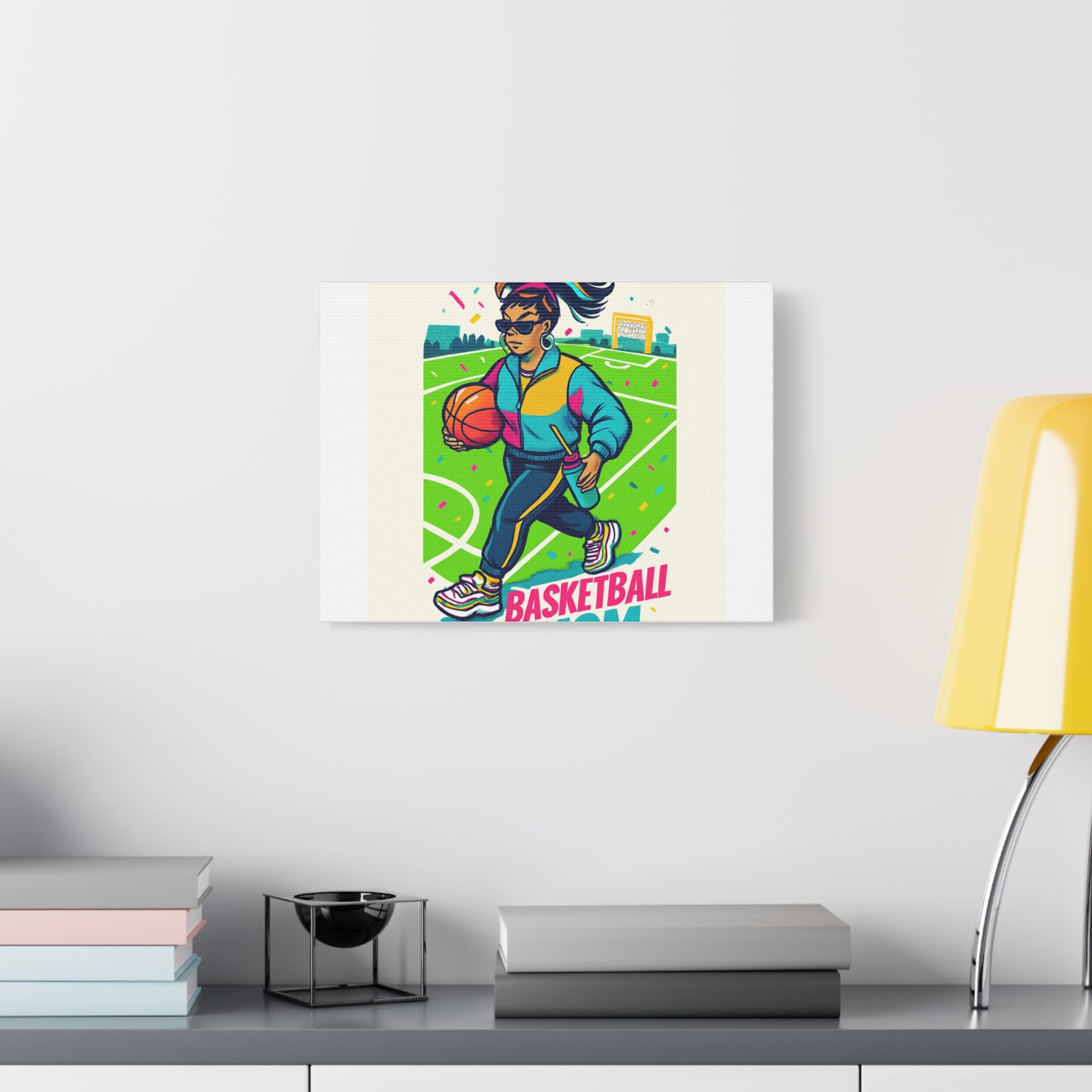 Canvas Art, Basketball Decor with Blanket, Athletic Motivational Wall Art, Sports Lover Gift, Fun Home Decor, Sporty Design