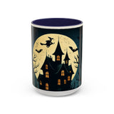 CartersLog Cozy October Fright Night Accent Coffee Mug – 11oz & 15oz Autumn Halloween Ceramic Cup