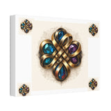 Canvas Wall Art, Elegant Gemstone Knot Design, Home Decor, Unique Gift, Art Print, Wall Hanging, Apartment Decor