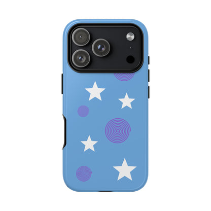 Trendy Phone Case, Stylish Phone Cover, Protective Phone Shell, Unique Phone Accessory, Gift for Her, Star and Swirl Design