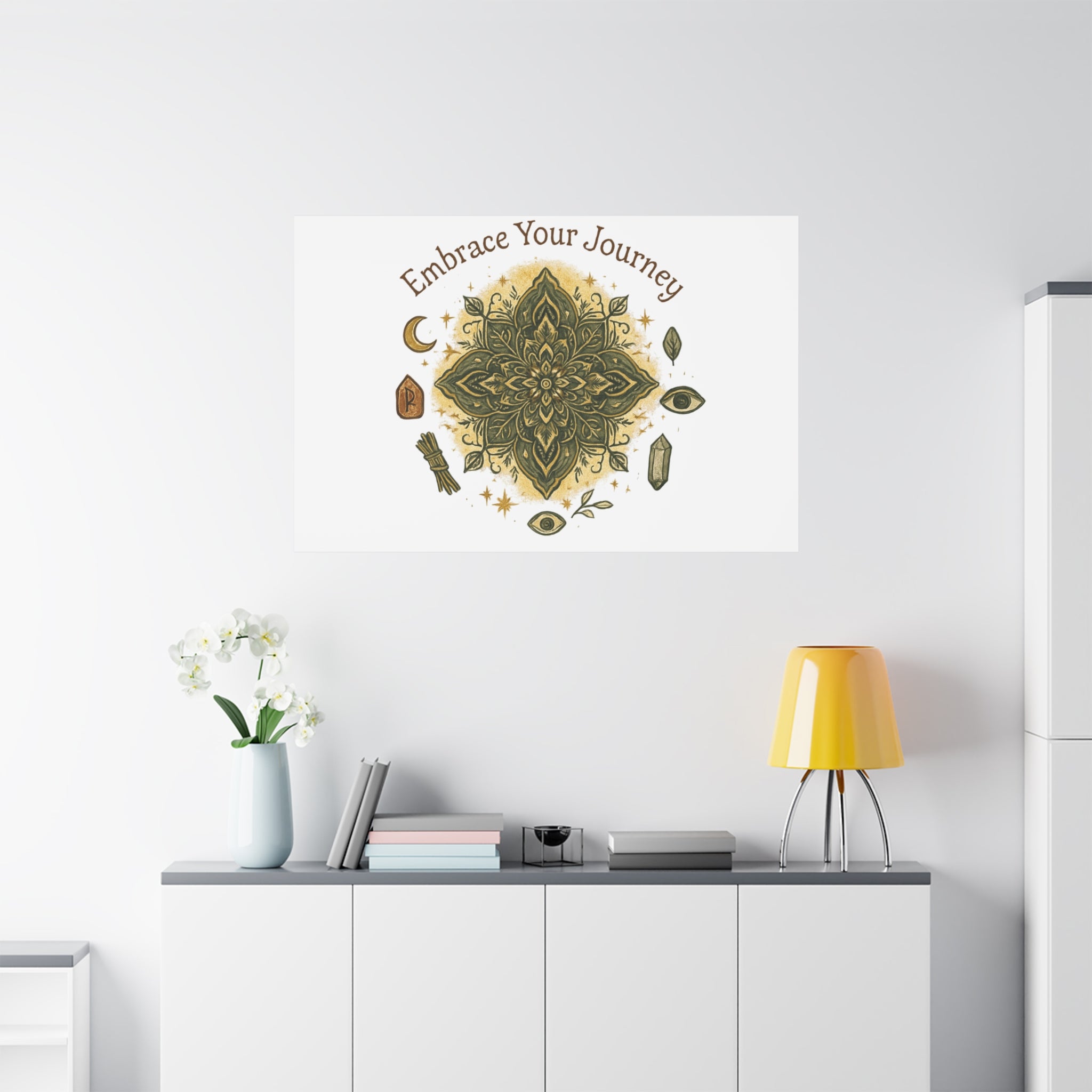 Embrace Your Journey Mandala Canvas | Matte Stretched Wall Art