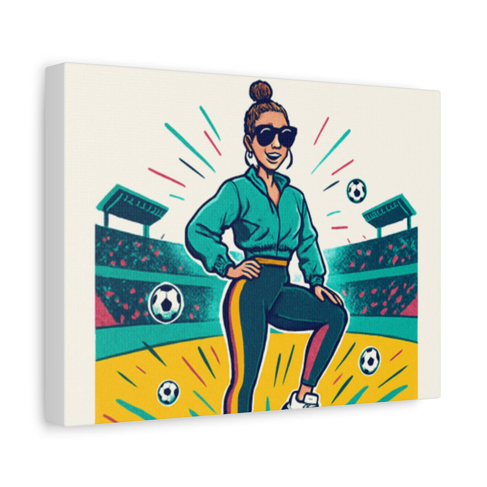 Sporty Canvas Wall Art, Soccer Decor with matching blanket , Athletic Motivational Art, Fun Home Decor, Gift for Sports Lovers