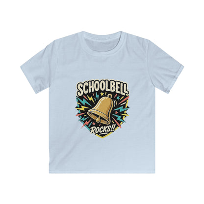 Schoolbell Rocks kids graphic T-shirt for school days