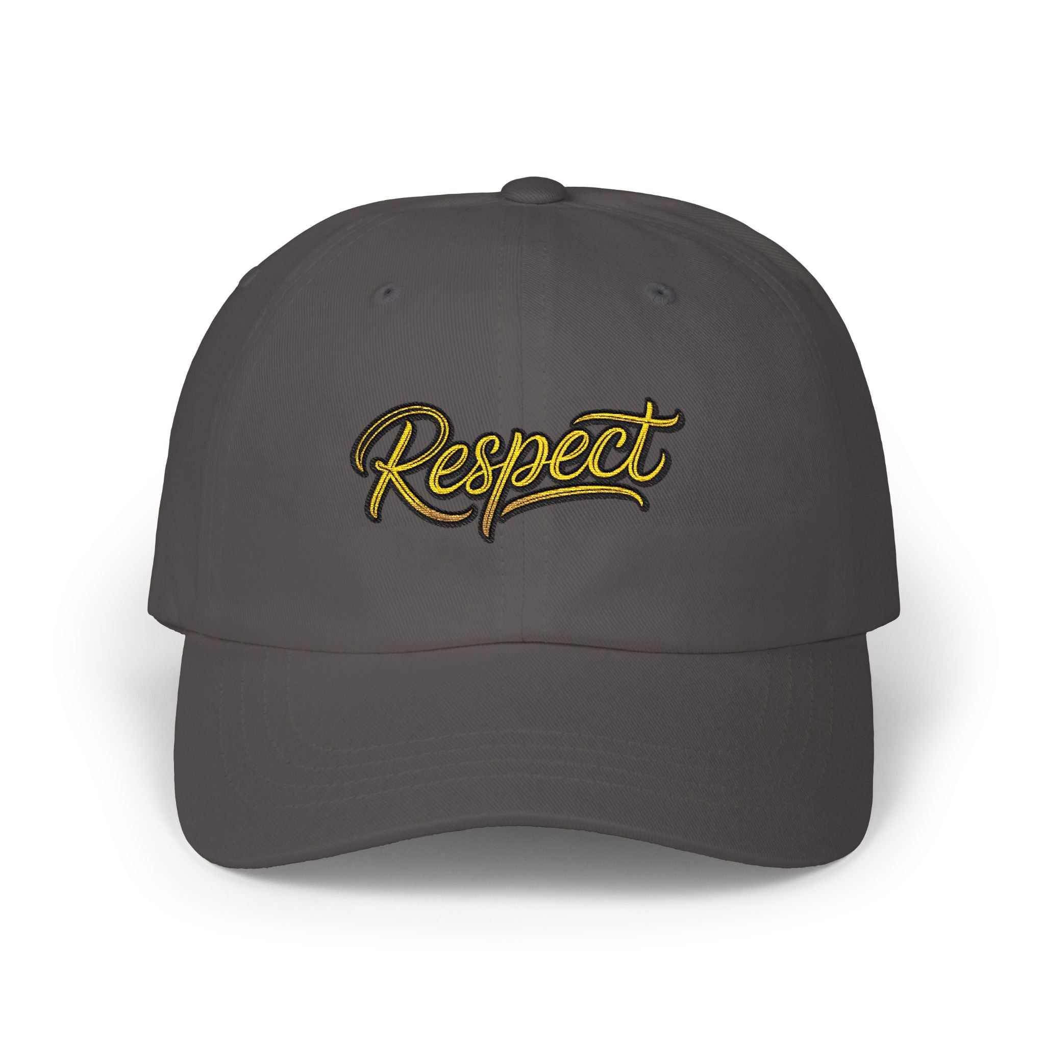 Respect Embroidered Dad Cap — Vintage Script Baseball Hat