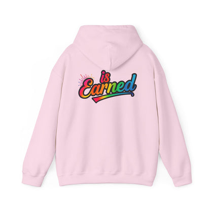 Respect Is Earned Hoodie — Retro Script Motivational Sweatshirt