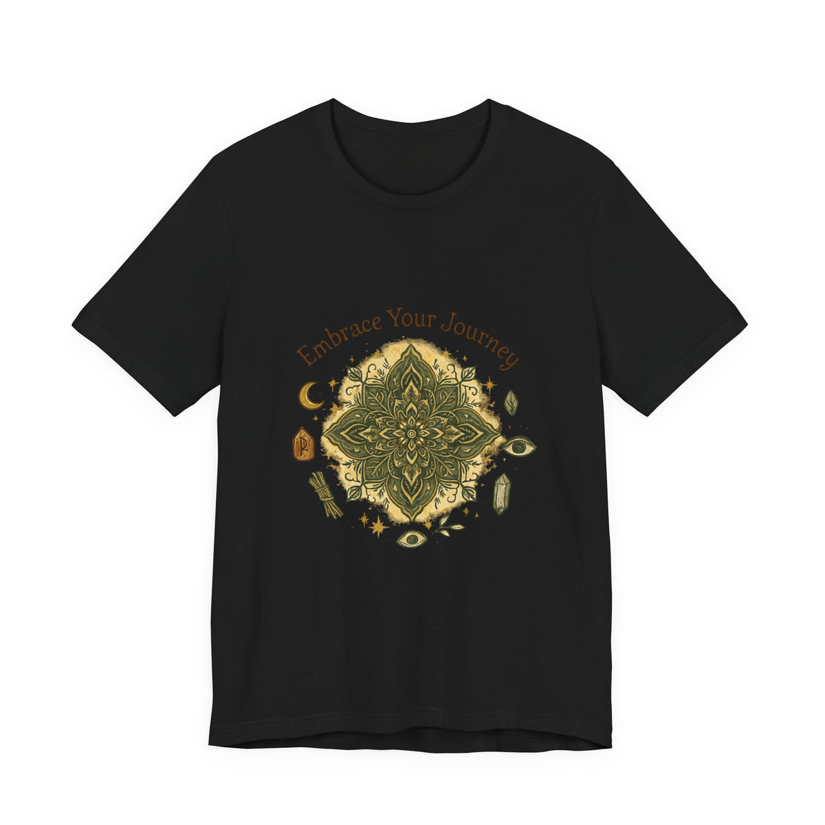 Boho Crystal Mandala T-Shirt — Embrace Your Journey Tee