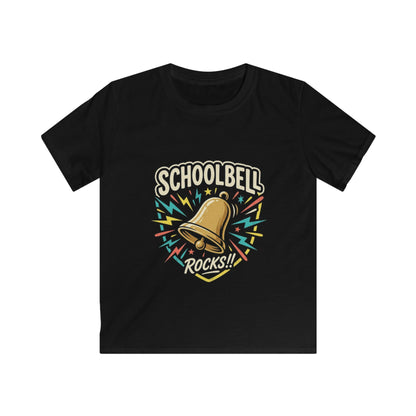 Schoolbell Rocks kids graphic T-shirt for school days